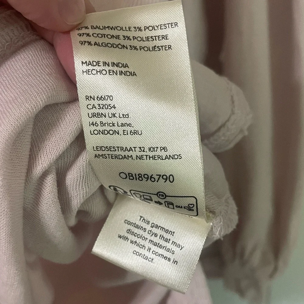 We the Free Light Pink Tunic Long Sleeve Shirt Size Medium Oversized Staple